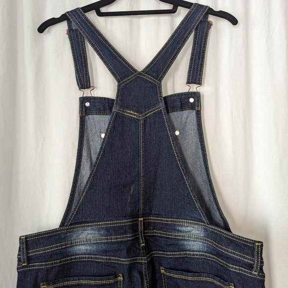 No Boundaries Denim Overalls Juniors Size Large - Picture 10 of 12